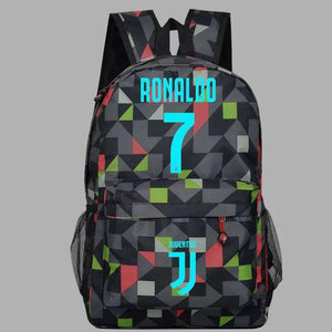 CR7 Football Cosplay Lumious Backpack School Book Bag Water Proof