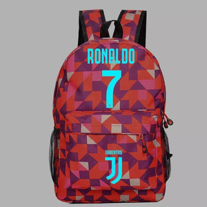 CR7 Football Cosplay Lumious Backpack School Book Bag Water Proof