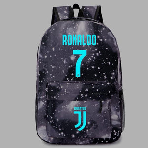 CR7 Football Cosplay Lumious Backpack School Book Bag Water Proof