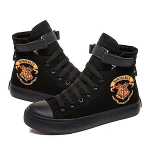 Harry Potter Hogwarts Cosplay Shoes High Top Canvas Sneakers