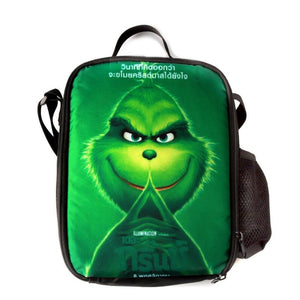 How The Grinch Stole Christmas Printed Single Shoulder Bag Boys Girls Large Capacity Lunch Bag