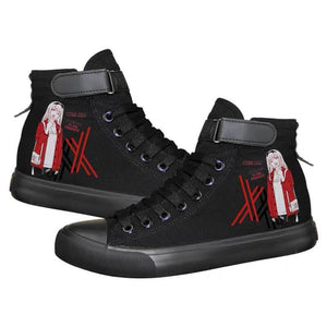 DARLING in the FRANXX Zero Two 02 #3 Cosplay Shoes High Top Canvas Sneakers