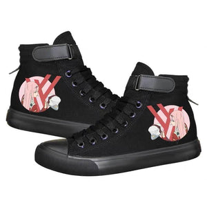 DARLING in the FRANXX Zero Two 02 #7 Cosplay Shoes High Top Canvas Sneakers