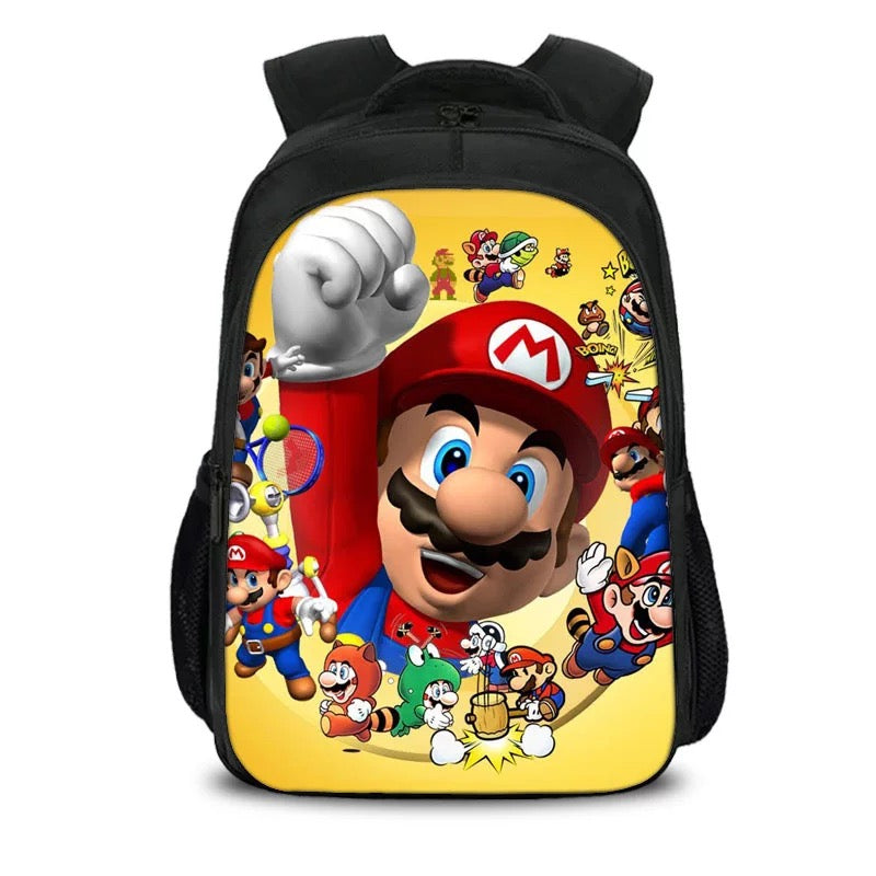 Mario Backpack School Sports Bag for Boys Girls Kids