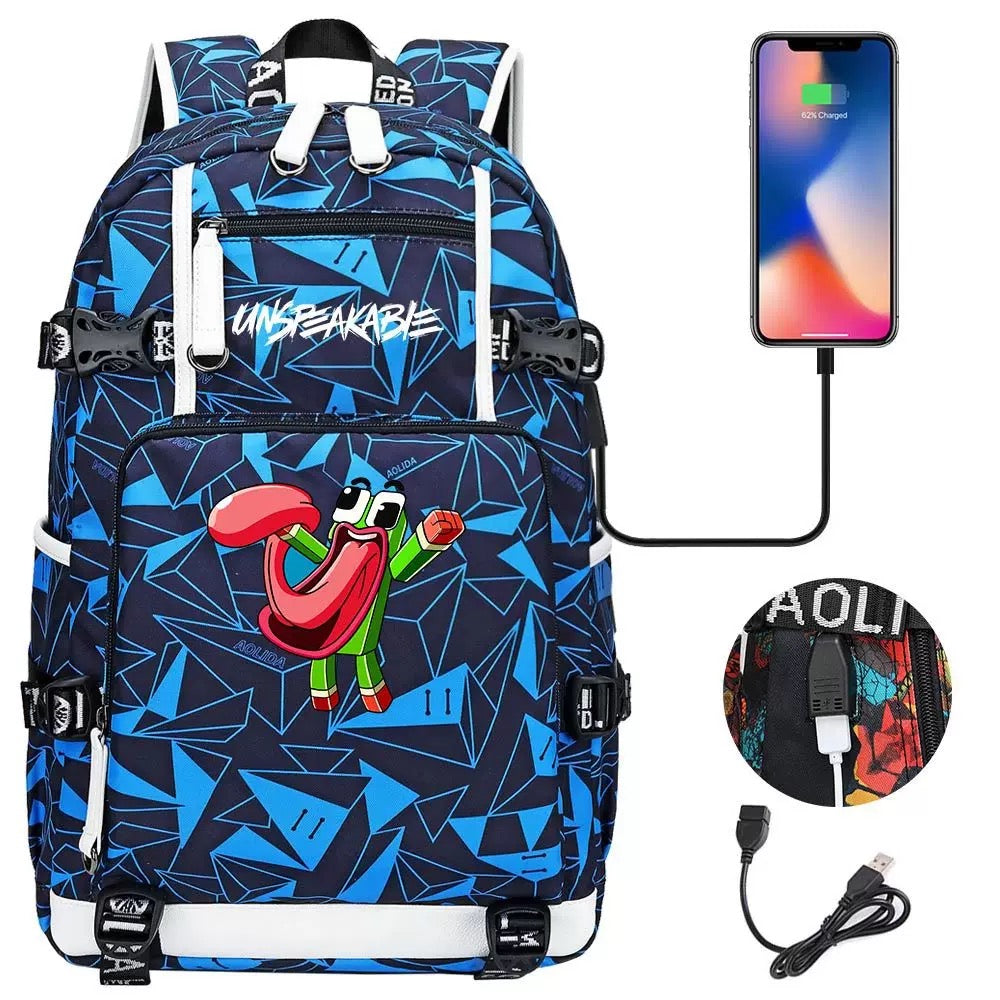 Unspeakable Frog Gaming USB Charging Backpack School NoteBook Laptop Travel Bags