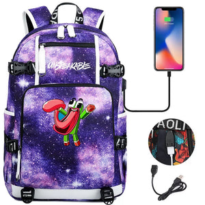Unspeakable Frog Gaming USB Charging Backpack School NoteBook Laptop Travel Bags