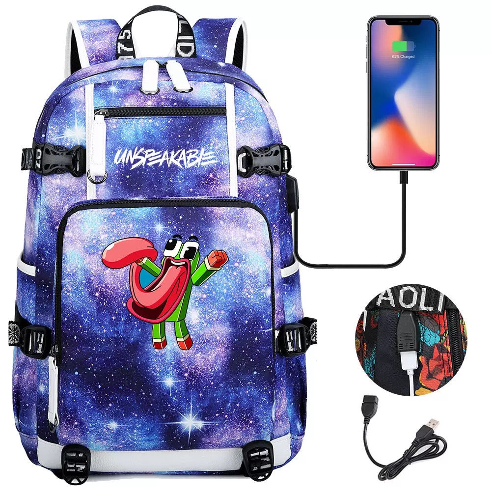 Unspeakable Frog Gaming USB Charging Backpack School NoteBook Laptop Travel Bags