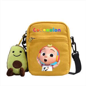 The Baby Song Melon CoCo JJ Canvas Shoulder Bag Children Casual Messenger Sling Bags Kids Gifts