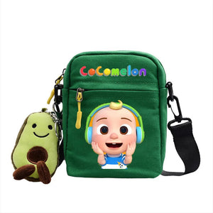 The Baby Song Melon CoCo JJ Canvas Shoulder Bag Children Casual Messenger Sling Bags Kids Gifts