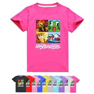 Unspeakable Gaming #1 Short Sleeve T-Shirt Fashion Cotton Tee Shirt Tops for Kids