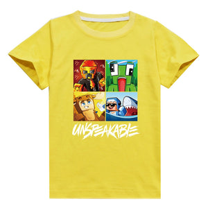 Unspeakable Gaming #1 Short Sleeve T-Shirt Fashion Cotton Tee Shirt Tops for Kids