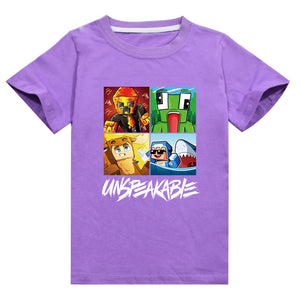 Unspeakable Gaming #1 Short Sleeve T-Shirt Fashion Cotton Tee Shirt Tops for Kids