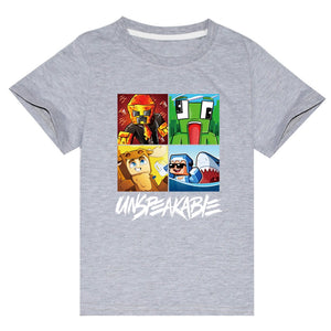Unspeakable Gaming #1 Short Sleeve T-Shirt Fashion Cotton Tee Shirt Tops for Kids