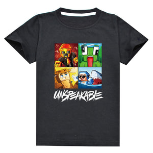 Unspeakable Gaming #1 Short Sleeve T-Shirt Fashion Cotton Tee Shirt Tops for Kids