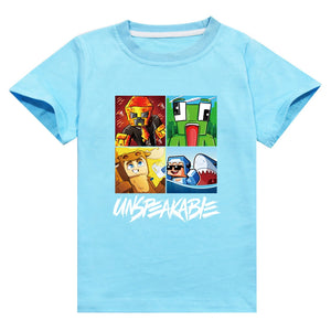 Unspeakable Gaming #1 Short Sleeve T-Shirt Fashion Cotton Tee Shirt Tops for Kids