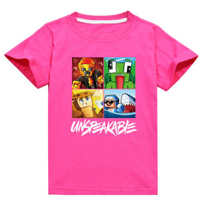 Unspeakable Gaming #1 Short Sleeve T-Shirt Fashion Cotton Tee Shirt Tops for Kids