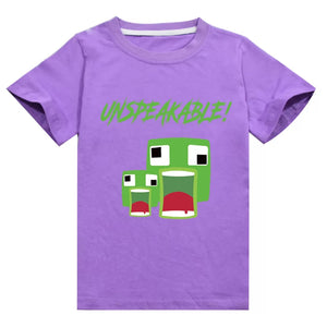 Unspeakable Gaming #2 Short Sleeve T-Shirt Fashion Cotton Tee Shirt Tops for Kids
