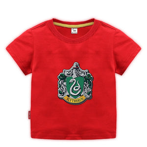Harry Potter Slytherin Short Sleeve T-Shirt Fashion Cotton Tee Shirt Tops for Kids Toddler