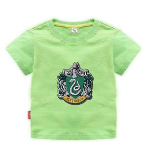 Harry Potter Slytherin Short Sleeve T-Shirt Fashion Cotton Tee Shirt Tops for Kids Toddler