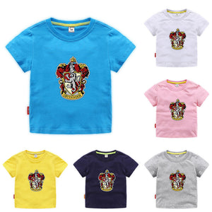 Harry Potter Gryffindor Short Sleeve T-Shirt Fashion Cotton Tee Shirt Tops for Kids Toddler