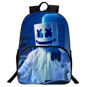 DJ Marshmello Backpack School Supplies Satchel Casual Book Bag School Bag for Kids Boy Girls Backpack Junior Bag