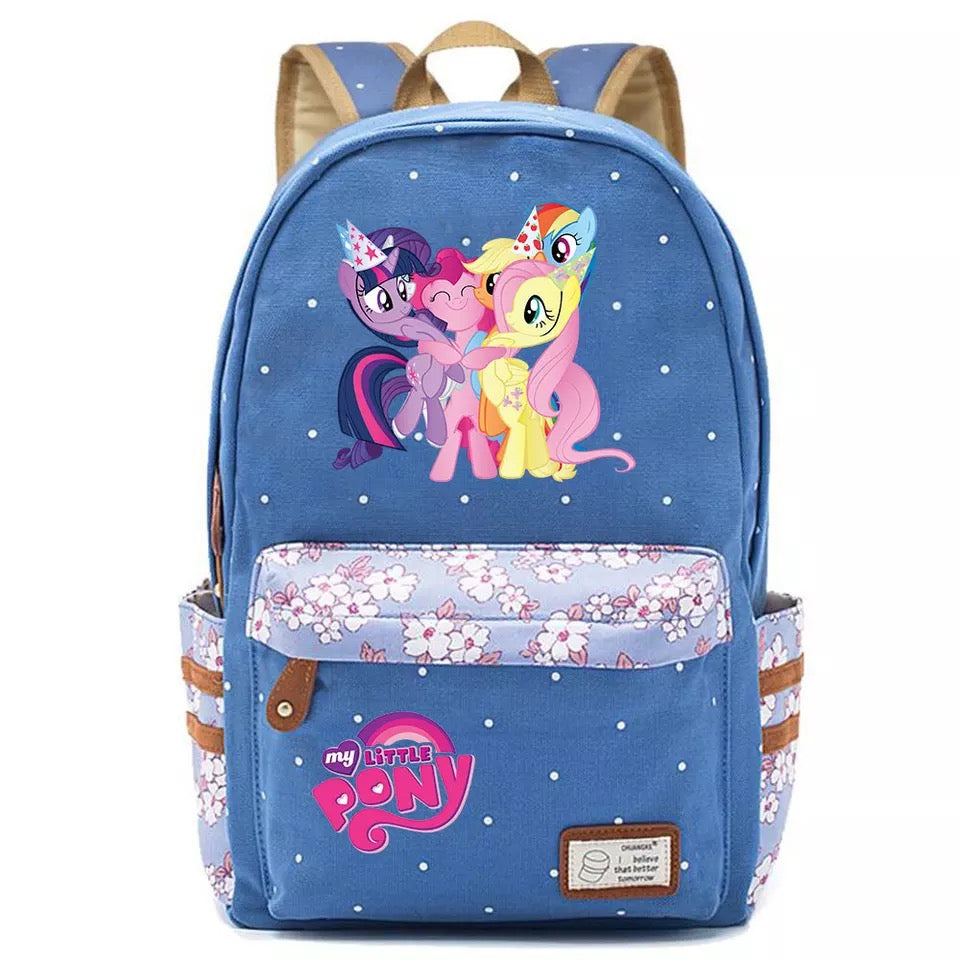 My Little Pony Canvas Travel Backpack School Bag for Girl Boy Kids