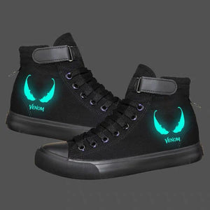 Venom Superhero High Top Sneaker Cosplay Shoes For Kids Luminous
