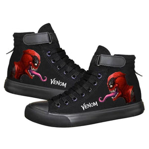 Venom Superhero Deadpool High Top Sneaker Cosplay Shoes For Kids
