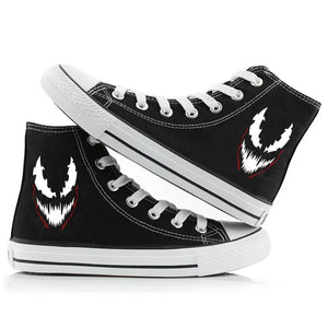 Venom Spider-Man #2 High Tops Casual Canvas Shoes Unisex Sneakers