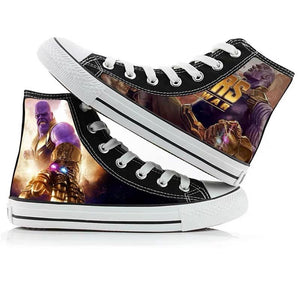 Avengers Endgame Thanos Infinity Gauntlet Glove High Tops Casual Canvas Shoes Unisex Sneakers For Kids