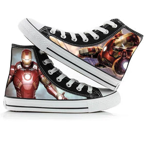 Avengers Endgame Iron Man High Tops Casual Canvas Shoes Unisex Sneakers For Kids