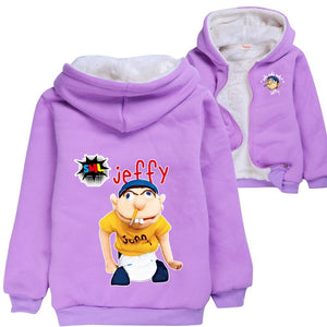Jeffy Pullover Hoodie Sweatshirt Autumn Winter Unisex Sweater Zipper Jacket for Kids Boy Girls