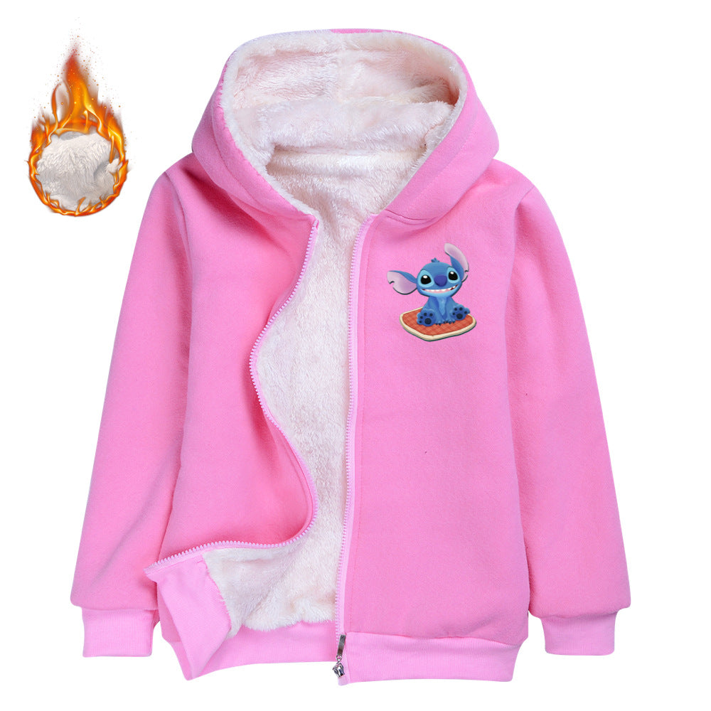 Lilo Stitch Pullover Hoodie Sweatshirt Autumn Winter Unisex Sweater Zipper Jacket for Kids Boy Girls