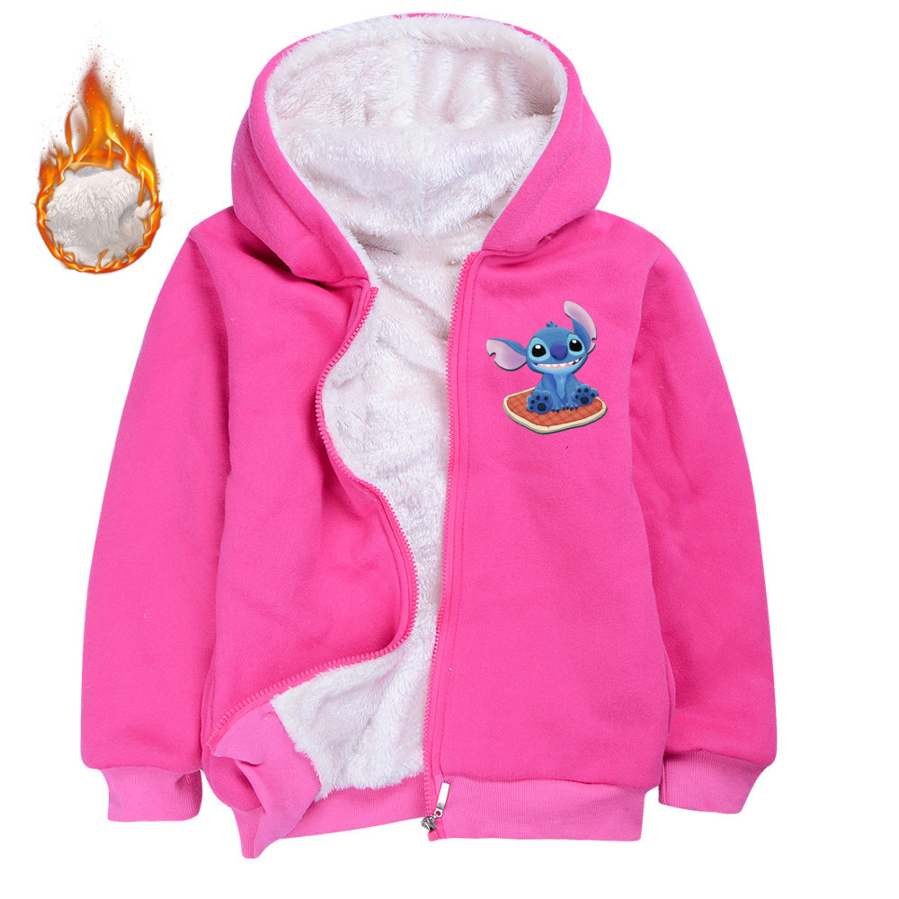 Lilo Stitch Pullover Hoodie Sweatshirt Autumn Winter Unisex Sweater Zipper Jacket for Kids Boy Girls