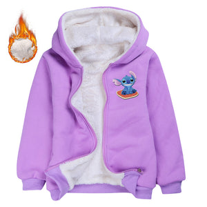 Lilo Stitch Pullover Hoodie Sweatshirt Autumn Winter Unisex Sweater Zipper Jacket for Kids Boy Girls