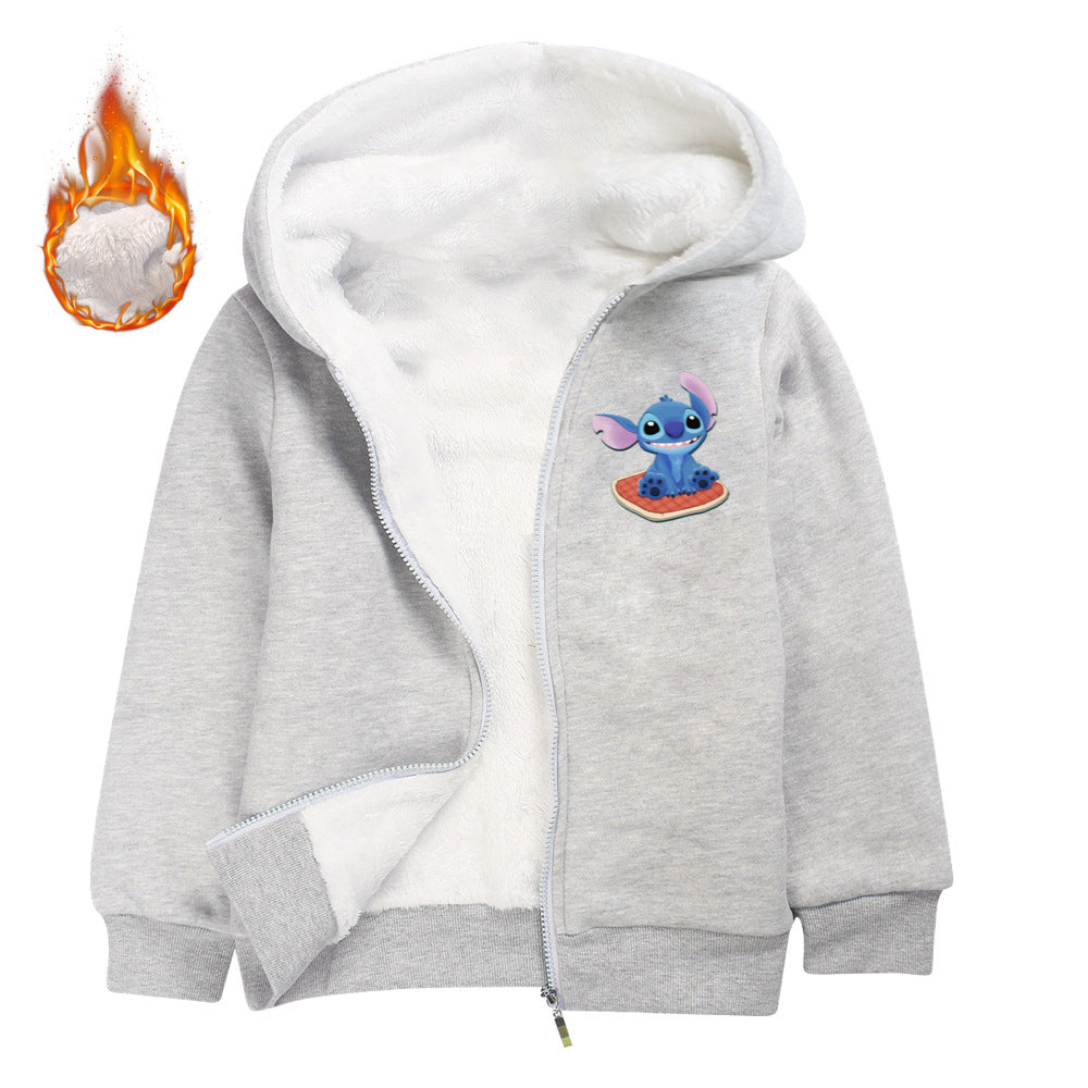 Lilo Stitch Pullover Hoodie Sweatshirt Autumn Winter Unisex Sweater Zipper Jacket for Kids Boy Girls