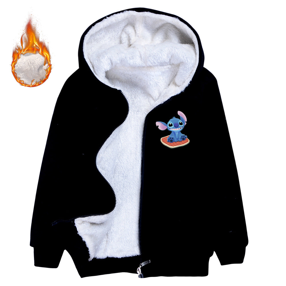 Lilo Stitch Pullover Hoodie Sweatshirt Autumn Winter Unisex Sweater Zipper Jacket for Kids Boy Girls