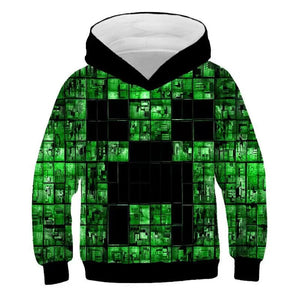 Minecraft Creeper 3D Printed Sweater Sweatshirt for Youth Kids