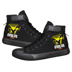 Anime Pocket Monster Pokemon Go Pikachu High Tops Casual Canvas Shoes Unisex Sneakers