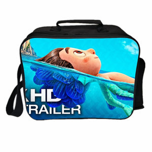 Luca Alberto Monster PU Leather Portable Lunch Box School Tote Storage Picnic Bag