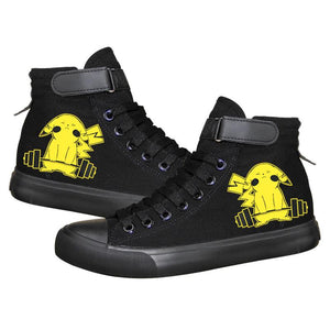 Pikachu Anime Shoes Pocket Monster Go Cosplay Canvas Shoes Unisex High Top Shoes