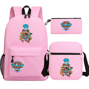 PAW Ryder Marshall Patrol SchoolBag Backpack Shoulder Bag Book Pencil Bags  3pcs Set