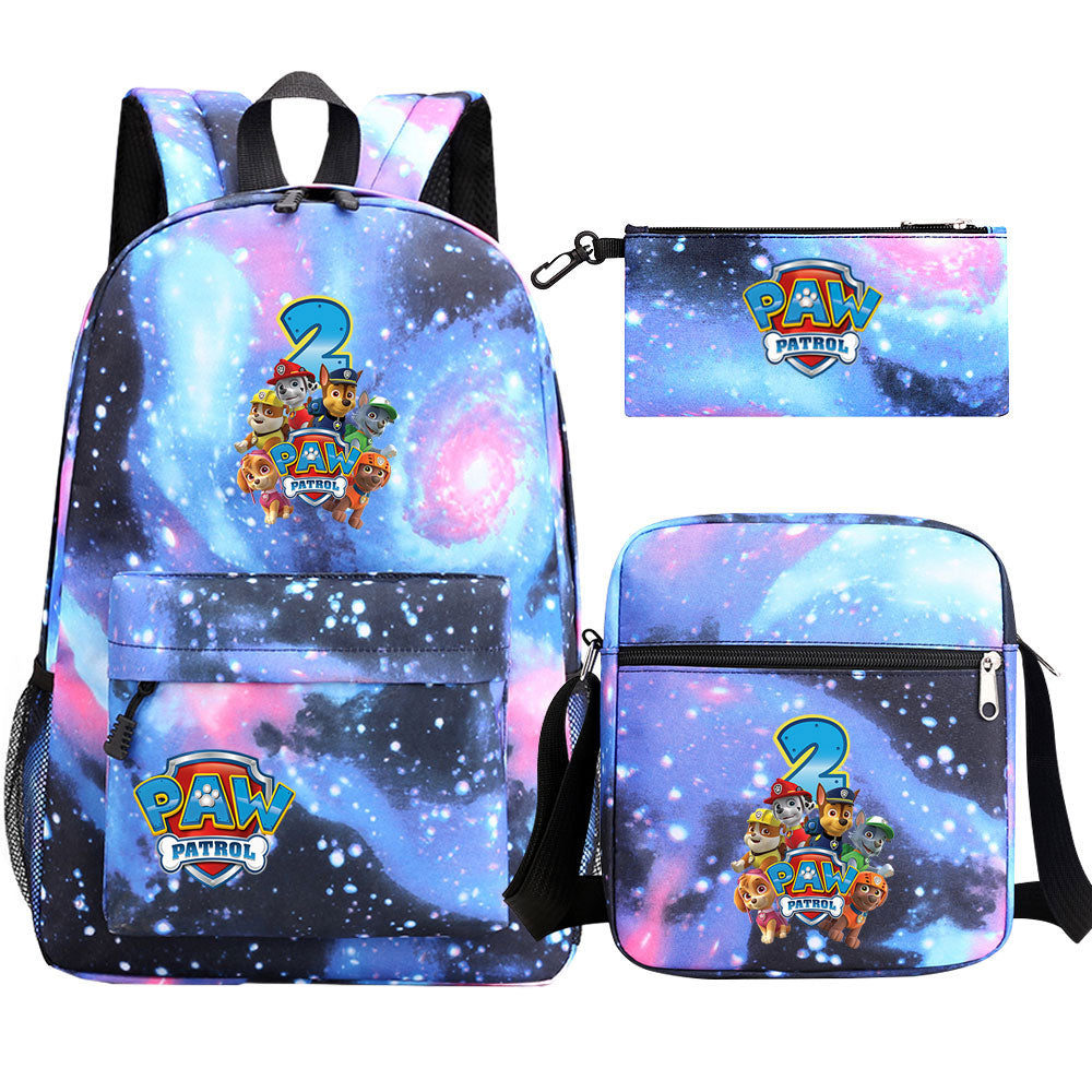 PAW Ryder Marshall Patrol SchoolBag Backpack Shoulder Bag Book Pencil Bags  3pcs Set