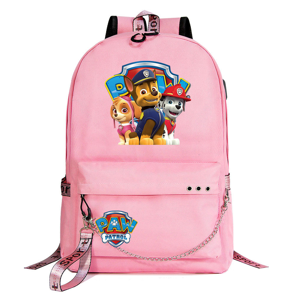 PAW Patrol Ryder Marshall  USB Charging Backpack Shoolbag Notebook Bag Gifts for Kids Students
