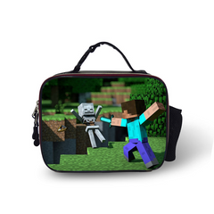 Minecraft Insulated Lunch Bag for Boy Kids Thermos Cooler Adults Tote Food Lunch Box