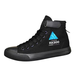 Detroit Become Human Cosplay Shoes High Tops Casual Canvas Shoes Unisex Sneakers