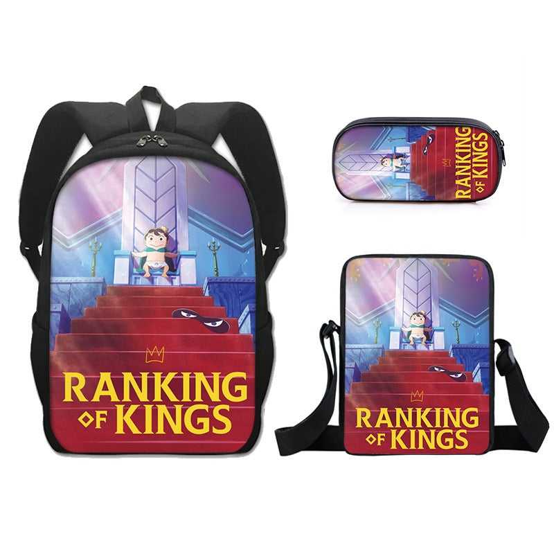 Ranking of Kings Schoolbag Backpack Lunch Bag Pencil Case Set Gift for Kids Students