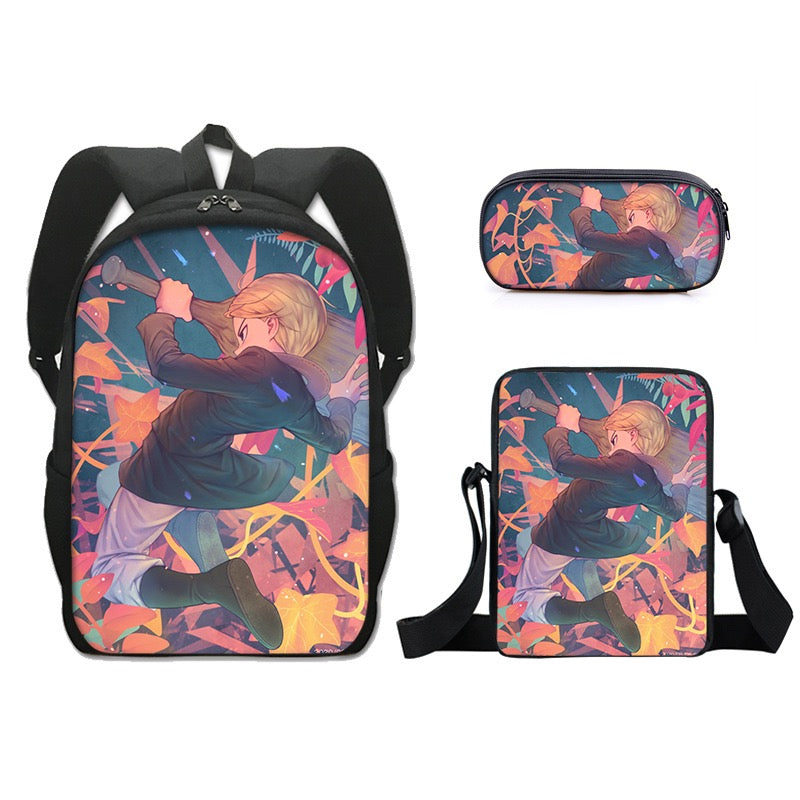 Ranking of Kings Schoolbag Backpack Lunch Bag Pencil Case Set Gift for Kids Students