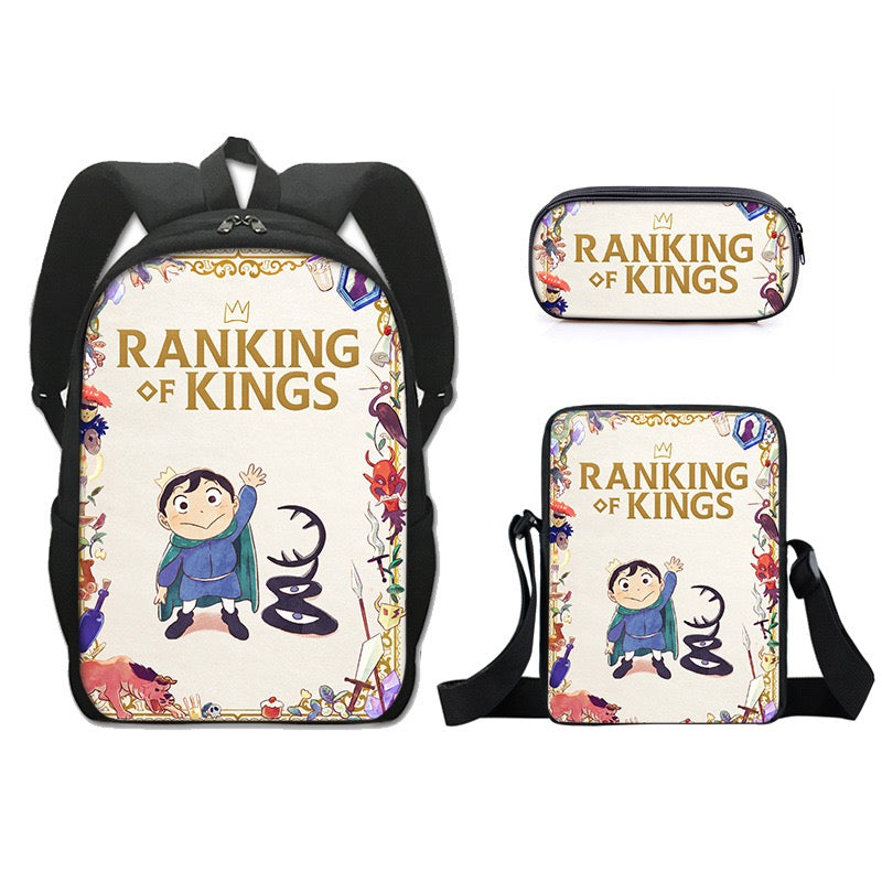 Ranking of Kings Schoolbag Backpack Lunch Bag Pencil Case Set Gift for Kids Students