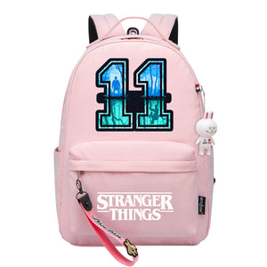 Stranger Things Eleven Cosplay Backpack School Bag Water Proof